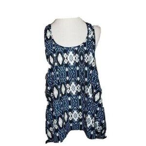 Show Me Your MuMu womens summer tribal print racerback‎ loose tank top size XS